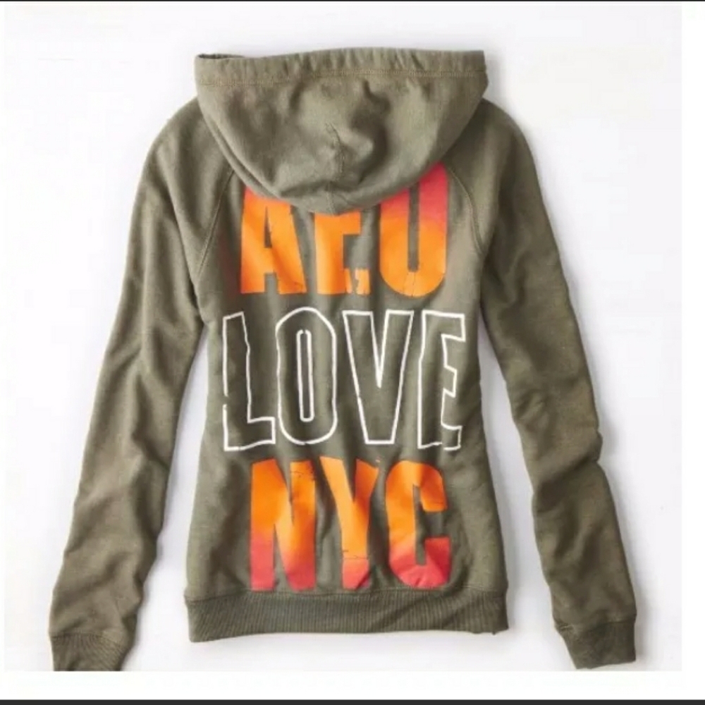 AEO graphic print hoodie sweatshirt Brand New
